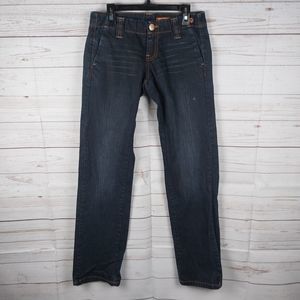 FREESOUL Funamentals Sake Jeans Straight Leg Low Rise W26 L33 Dark Blue Denim